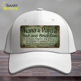 Nana And Papas Bed And Breakfast Novelty License Plate Hat Cotton / White