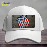 Asphalt Highway Novelty License Plate Hat Cotton / White