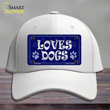 Loves Dogs Novelty License Plate Hat Cotton / White