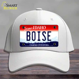 Boise Idaho Novelty License Plate Hat Cotton / White