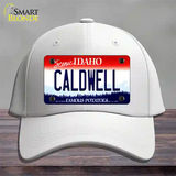 Caldwell Idaho Novelty License Plate Hat Cotton / White