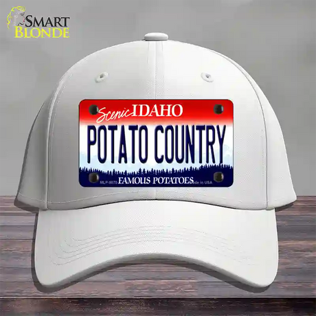 Potato Country Idaho Novelty License Plate Hat Cotton / White