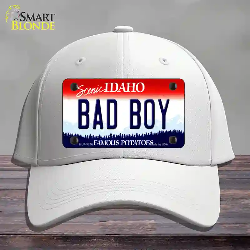 Bad Boy Idaho Novelty License Plate Hat Cotton / White