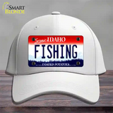 Fishing Idaho Novelty License Plate Hat Cotton / White