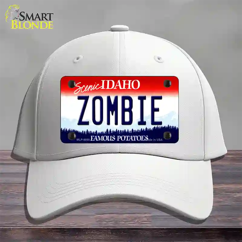 Zombie Idaho Novelty License Plate Hat Cotton / White