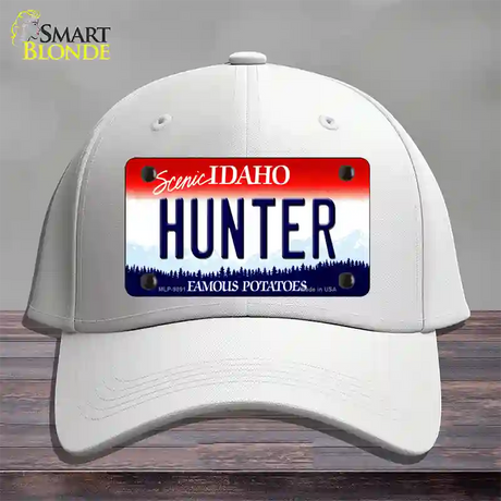 Hunter Idaho Novelty License Plate Hat Cotton / White