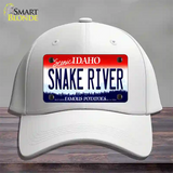 Snake River Idaho Novelty License Plate Hat Cotton / White