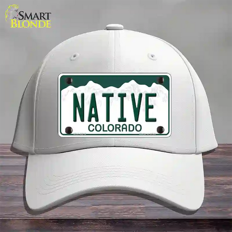 Native Colorado Novelty License Plate Hat Cotton / White