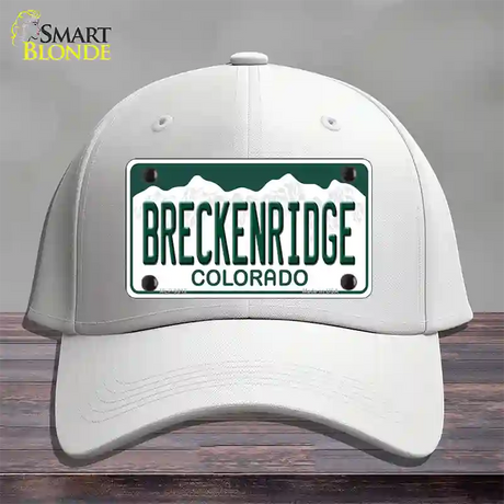 Breckenridge Colorado Novelty License Plate Hat Cotton / White