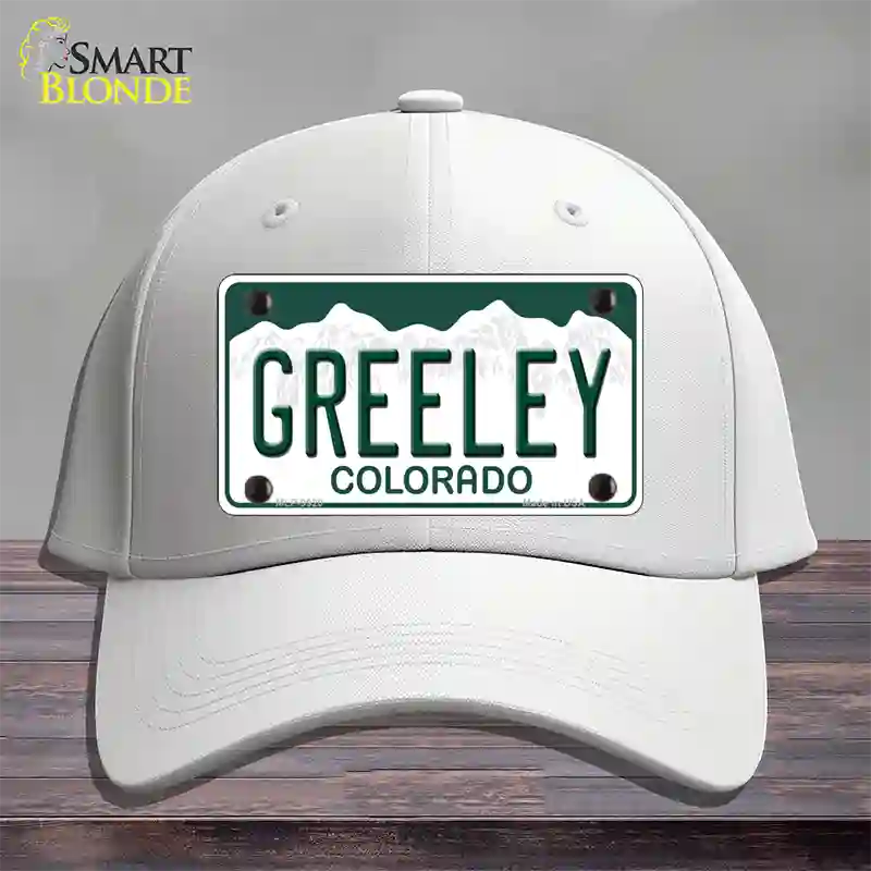 Greeley Colorado Novelty License Plate Hat Cotton / White