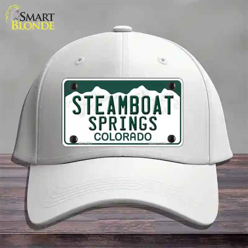 Steamboat Springs Colorado Novelty License Plate Hat Cotton / White