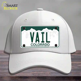 Vail Colorado Novelty License Plate Hat Cotton / White