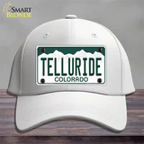 Telluride Colorado Novelty License Plate Hat Cotton / White