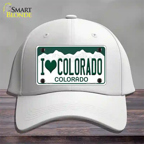 I Love Colorado Novelty License Plate Hat Cotton / White