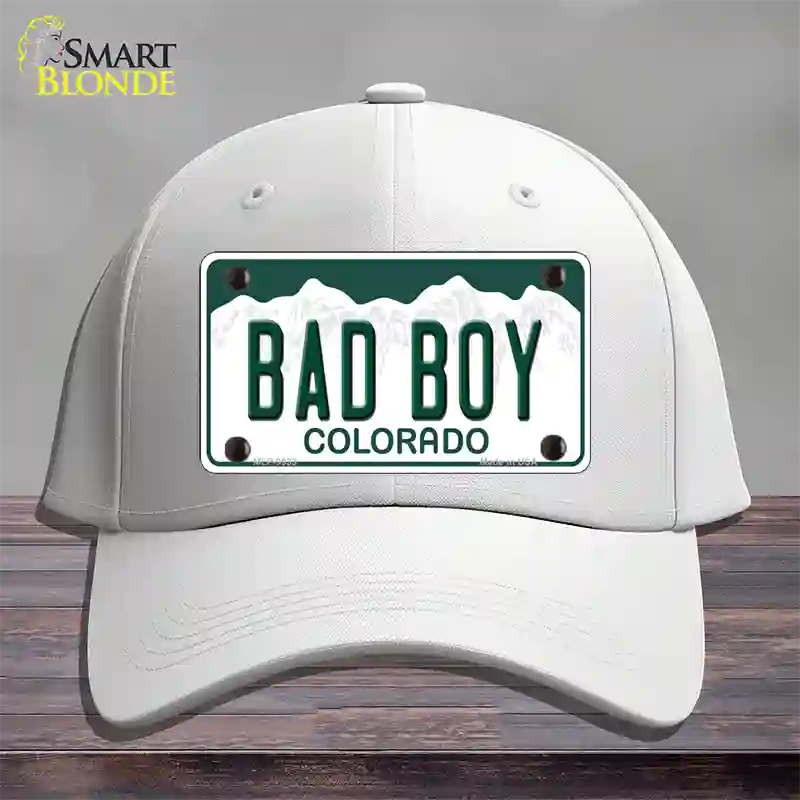 Bad Boy Colorado Novelty License Plate Hat Cotton / White