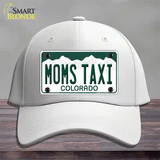 Moms Taxi Colorado Novelty License Plate Hat Cotton / White