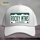 Rocky Mountains Colorado Novelty License Plate Hat Cotton / White