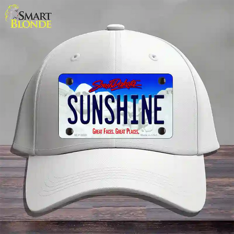 Sunshine South Dakota Novelty License Plate Hat Cotton / White