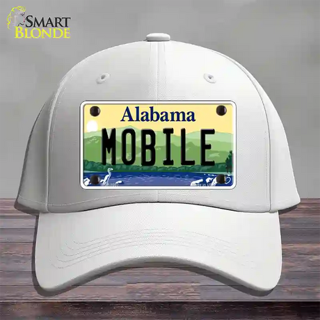 Mobile Alabama Novelty License Plate Hat Cotton / White