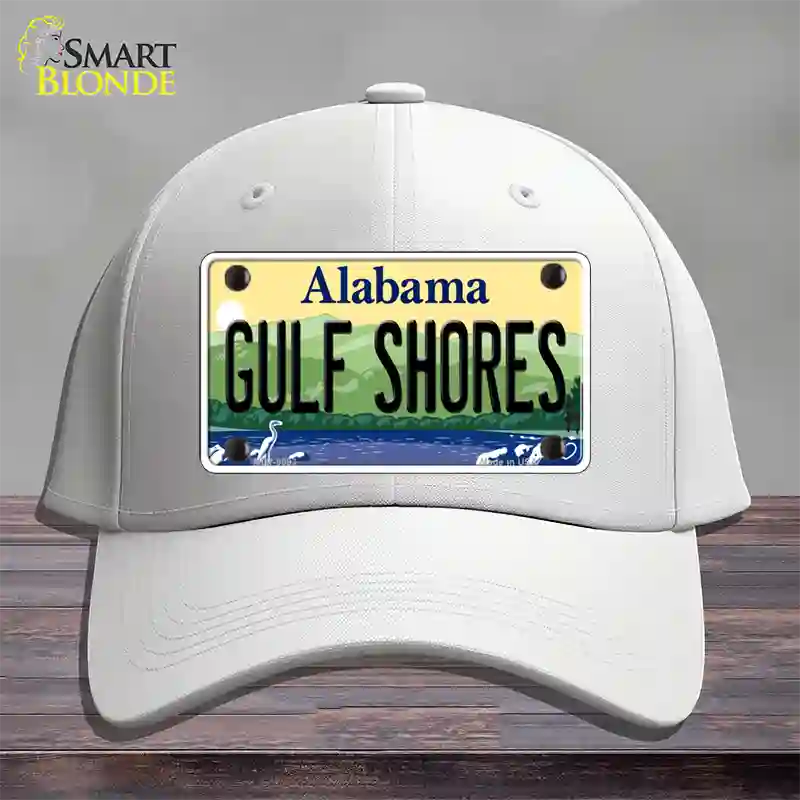 Gulf Shores Alabama Novelty License Plate Hat Cotton / White