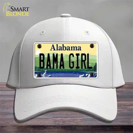 Bama Girl Alabama Novelty License Plate Hat Cotton / White