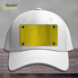 Yellow Metallic Solid Novelty License Plate Hat Cotton / White