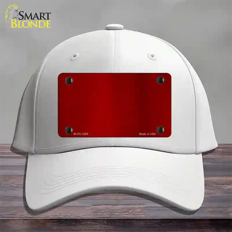 Red Metallic Solid Novelty License Plate Hat Cotton / White