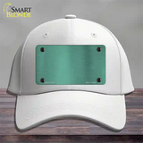 Teal Metallic Solid Novelty License Plate Hat Cotton / White