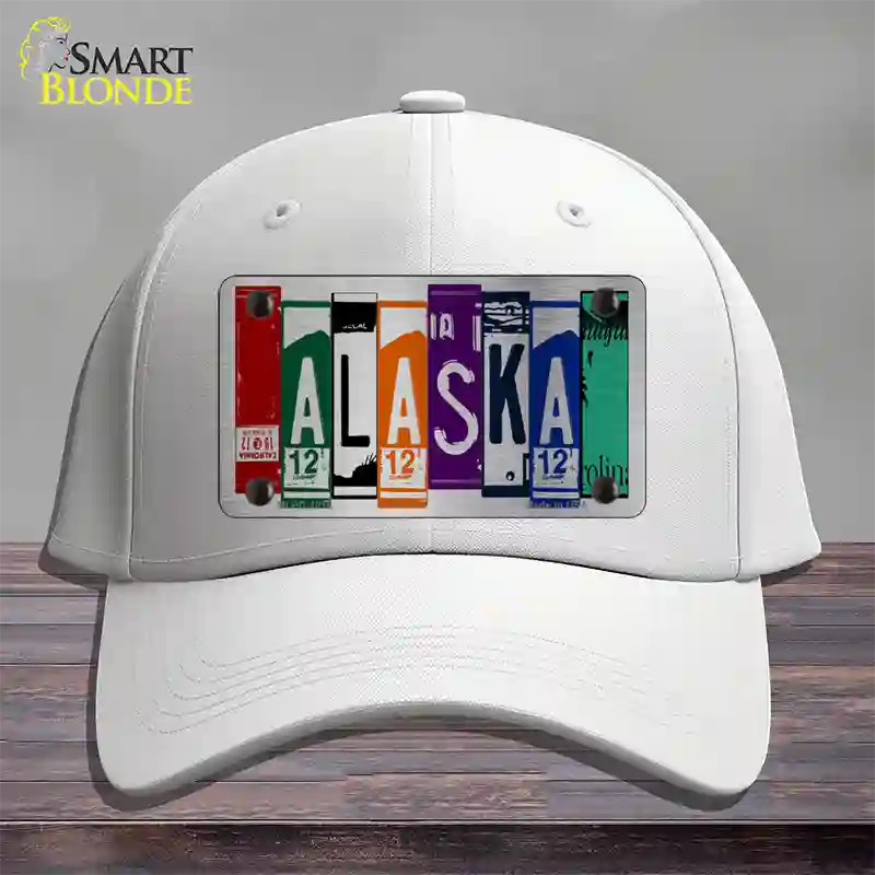 Alaska License Plate Art Novelty License Plate Hat Cotton / White