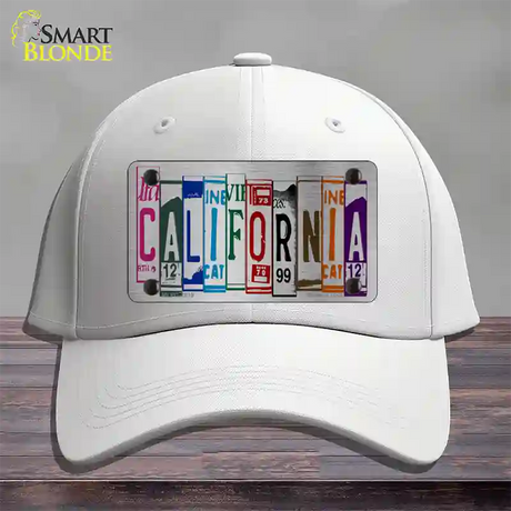 California License Plate Art Novelty License Plate Hat Cotton / White