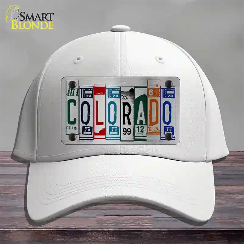 Colorado License Plate Art Novelty License Plate Hat Cotton / White