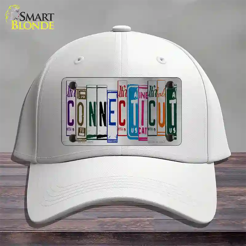 Connecticut License Plate Art Novelty License Plate Hat Cotton / White