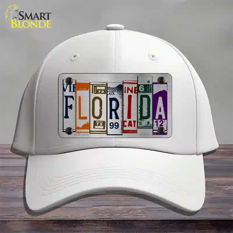 Florida License Plate Art Novelty License Plate Hat Cotton / White