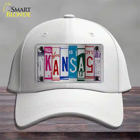 Kansas License Plate Art Novelty License Plate Hat Cotton / White