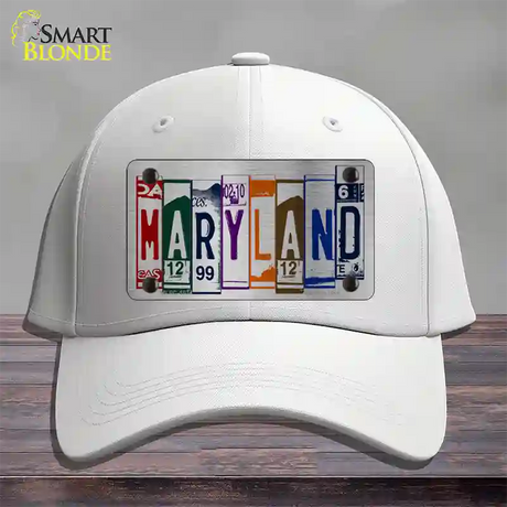 Maryland License Plate Art Novelty License Plate Hat Cotton / White