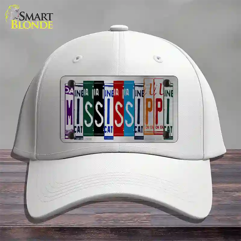 Mississippi License Plate Art Novelty License Plate Hat Cotton / White