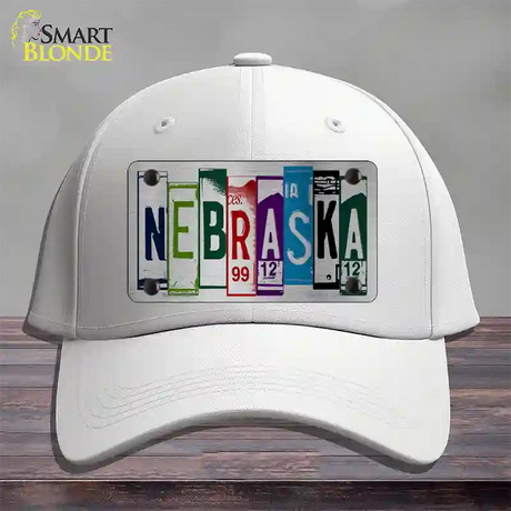 Nebraska License Plate Art Novelty License Plate Hat Cotton / White