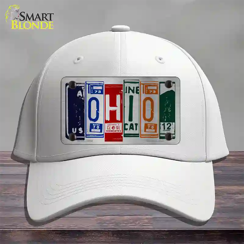 Ohio License Plate Art Novelty License Plate Hat Cotton / White