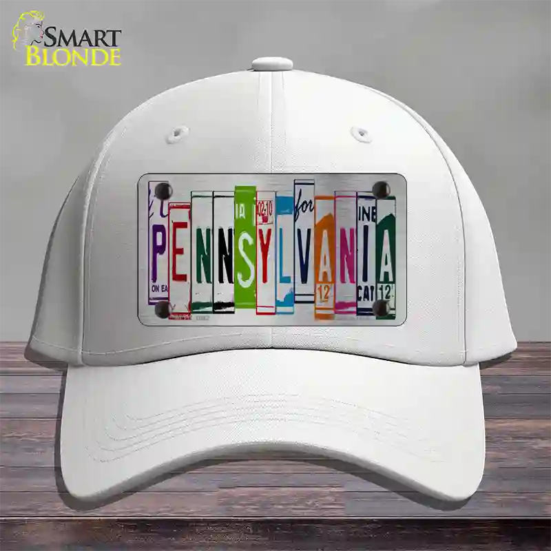 Pennsylvania License Plate Art Novelty License Plate Hat Cotton / White