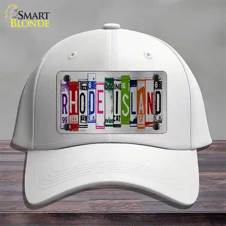 Rhode Island License Plate Art Novelty License Plate Hat Cotton / White