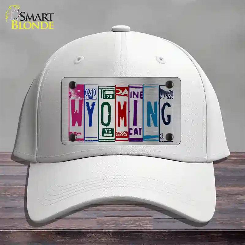 Wyoming License Plate Art Novelty License Plate Hat Cotton / White