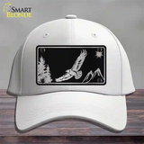 Eagle Black Brushed Chrome Novelty License Plate Hat Cotton / White