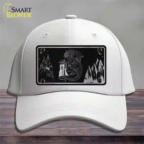 Wizards And Dragons Black Brushed Chrome Novelty License Plate Hat Cotton / White