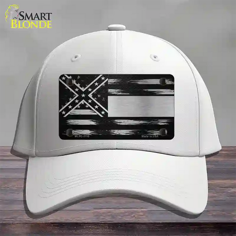 Mississippi Carbon Fiber Novelty License Plate Hat Cotton / White