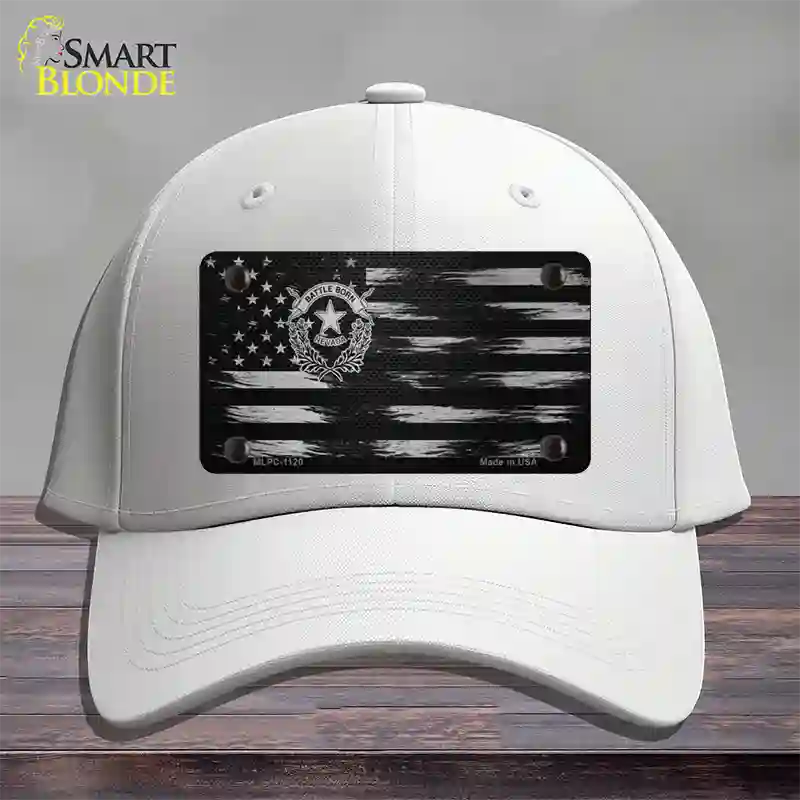 Nevada Carbon Fiber Novelty License Plate Hat Cotton / White