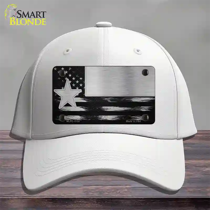 Texas Carbon Fiber Novelty License Plate Hat Cotton / White