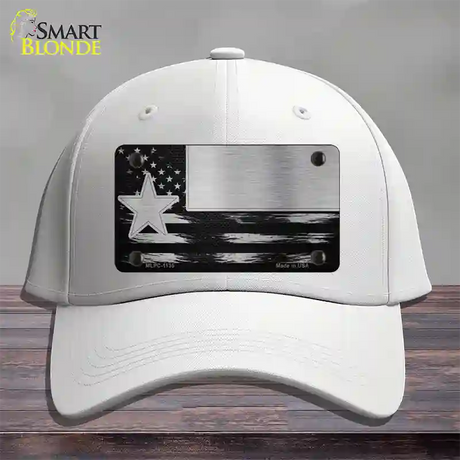 Texas Carbon Fiber Novelty License Plate Hat Cotton / White