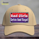 Bad Girls Drive Bad Toys Novelty License Plate Hat Cotton / Khaki