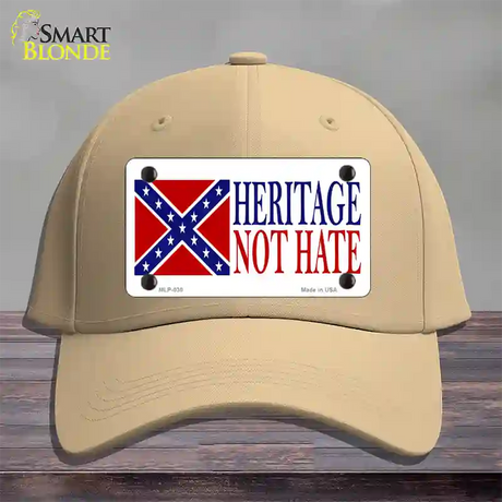 Heritage Not Hate Flag Novelty License Plate Hat Cotton / Khaki