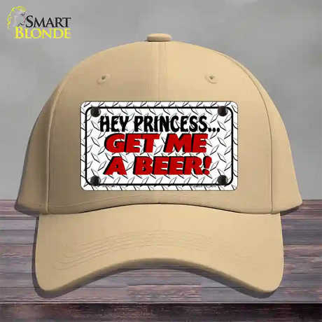 Get Me a Beer Novelty License Plate Hat Cotton / Khaki